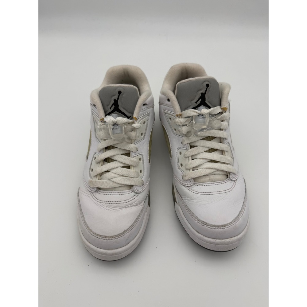 Nike Air Jordan 5 Retro Low Metallic White Silver 819172-122 Mens 5Y No Box - Picture 2 of 7